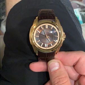 Bulova Precisionist. Rose gold. Leather band.